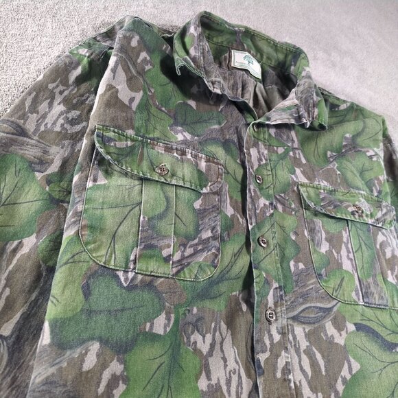VTG Mossy Oak Mens XL Full Foliage Camo Shacket USA Made First Perfect - Picture 6 of 9